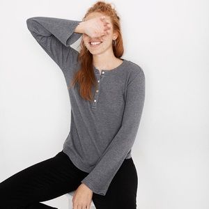 Madewell Heathered Thermal Henley Tee